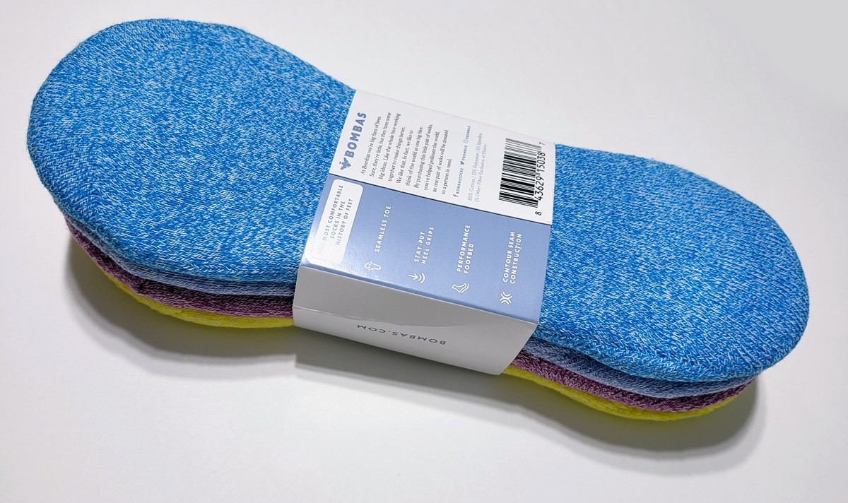 4-Pack (4 pairs) Bombas Mixed BRIGHTS Cushioned No Show Socks ~ Women’s Medium