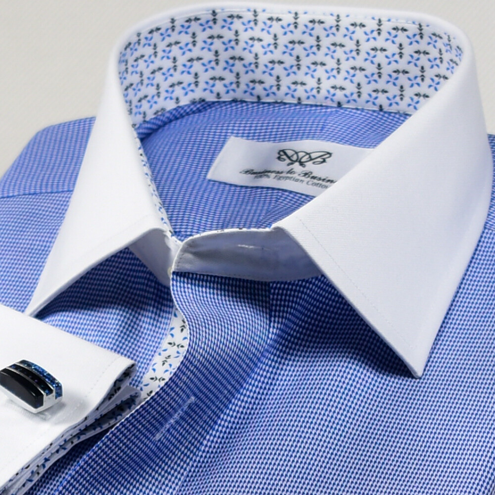 Light Blue Oxford Formal Business With Windmill Inner Lining Professional Dress