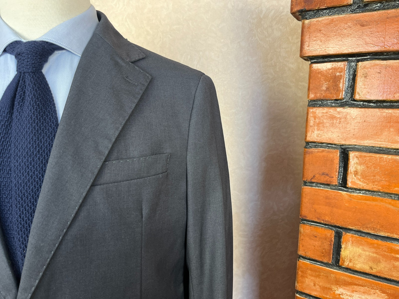 NWOT! Linea Sartoriale Gray 150’S Wool Half Lined Italian Formal Suit 42 W38 L33