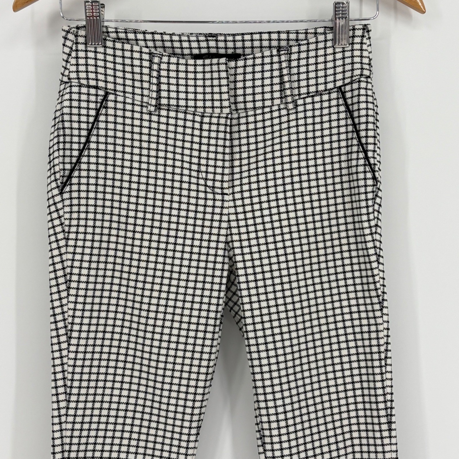 Shinestar Gingham Checkered Pants Black White Y2K Stretch Women Size Large