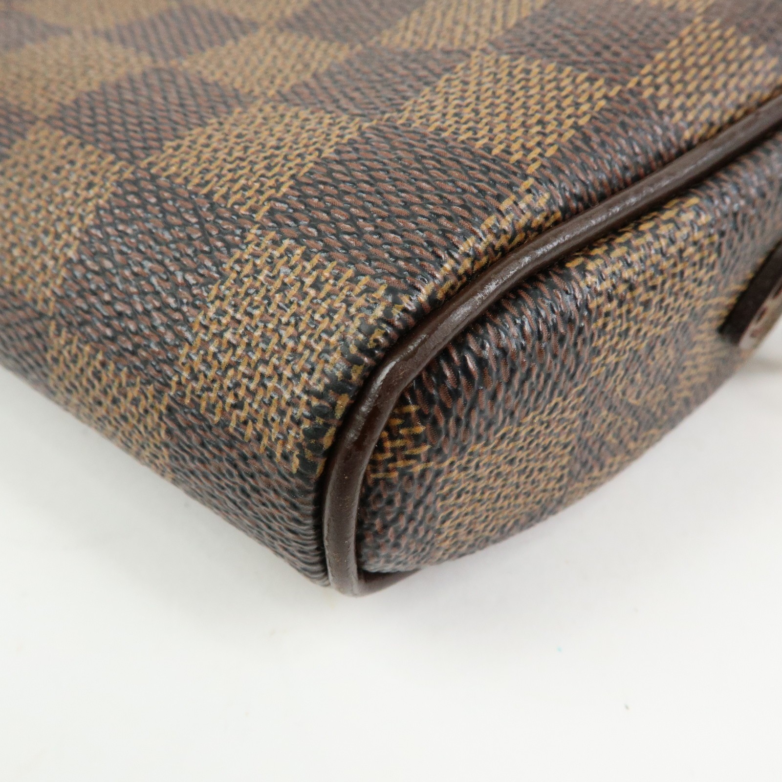 Louis Vuitton Damier Pochette Ipanema Shoulder Bag Ebene N51296 Auth Used F/S
