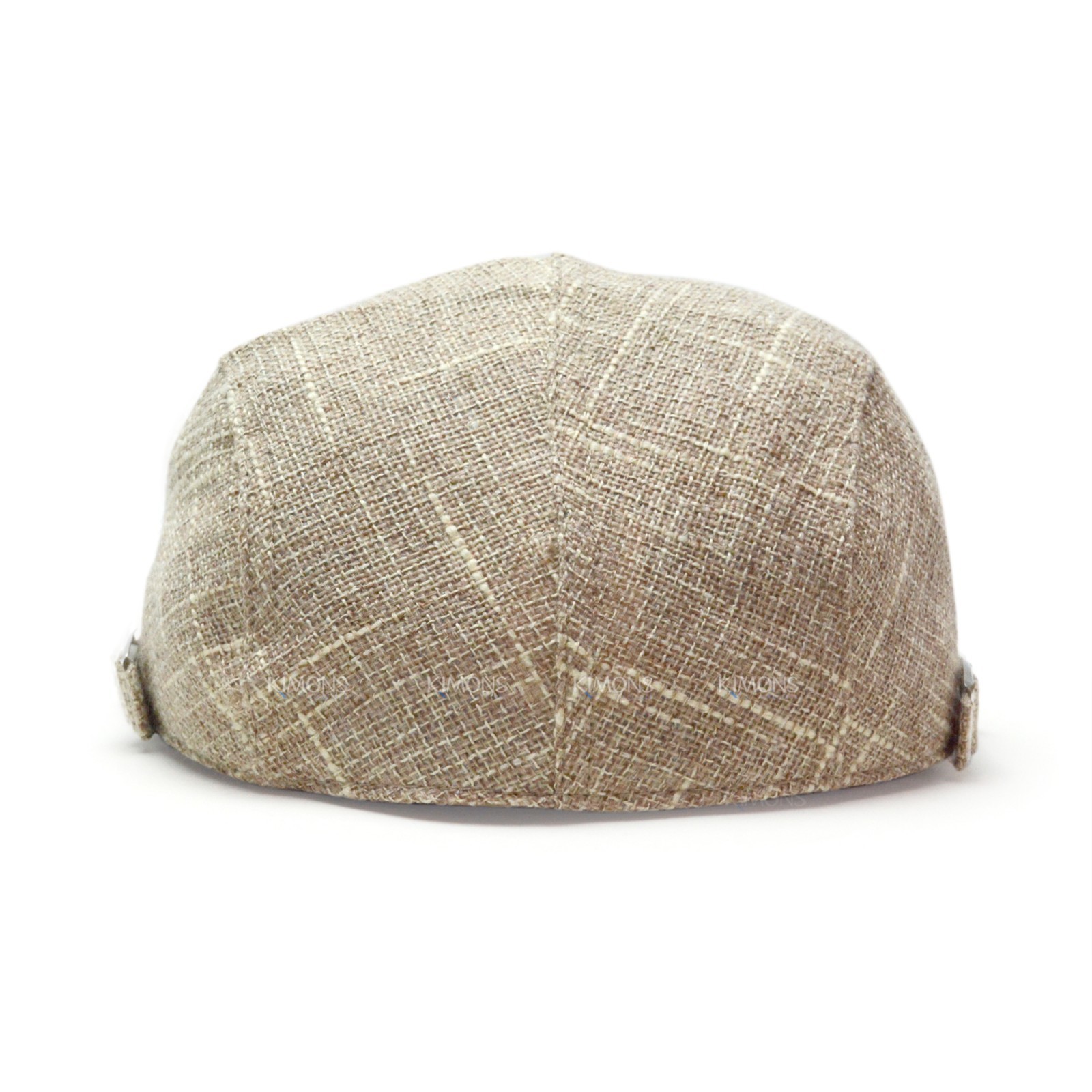 Mens Mesh Ivy Cap Summer Newsboy Flat Hat 100% Cotton Adjustable Khaki