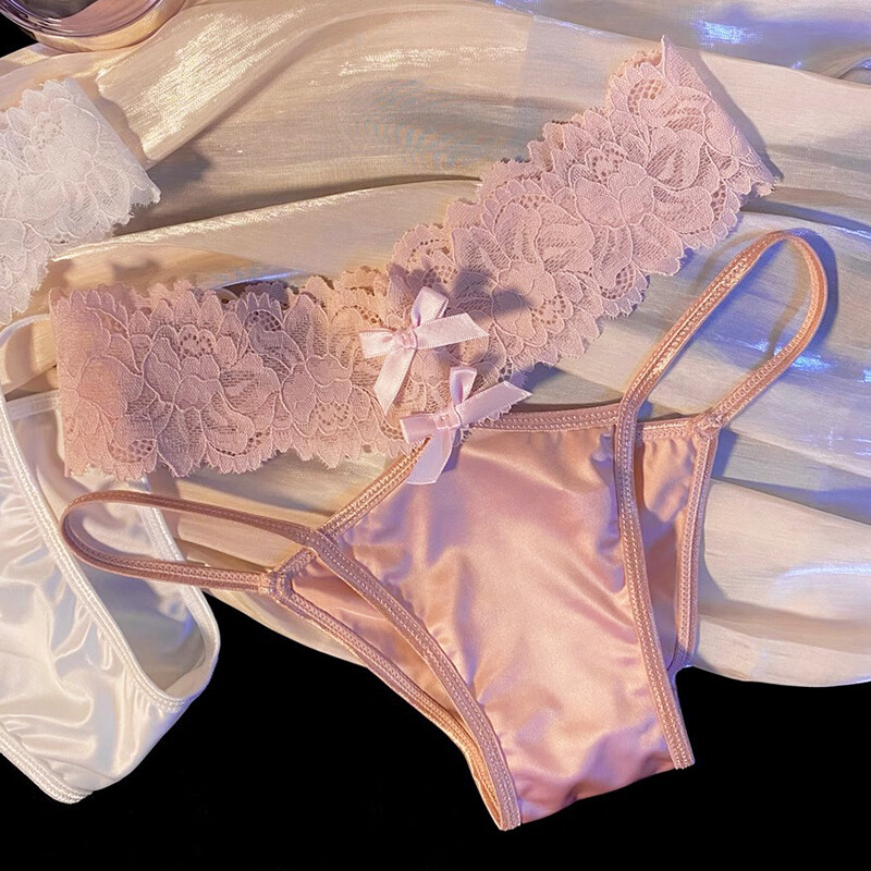 3 Pack Lot Sexy Ladies Womens Satin Panties Brief Lace Low Waist Bikini Lingerie