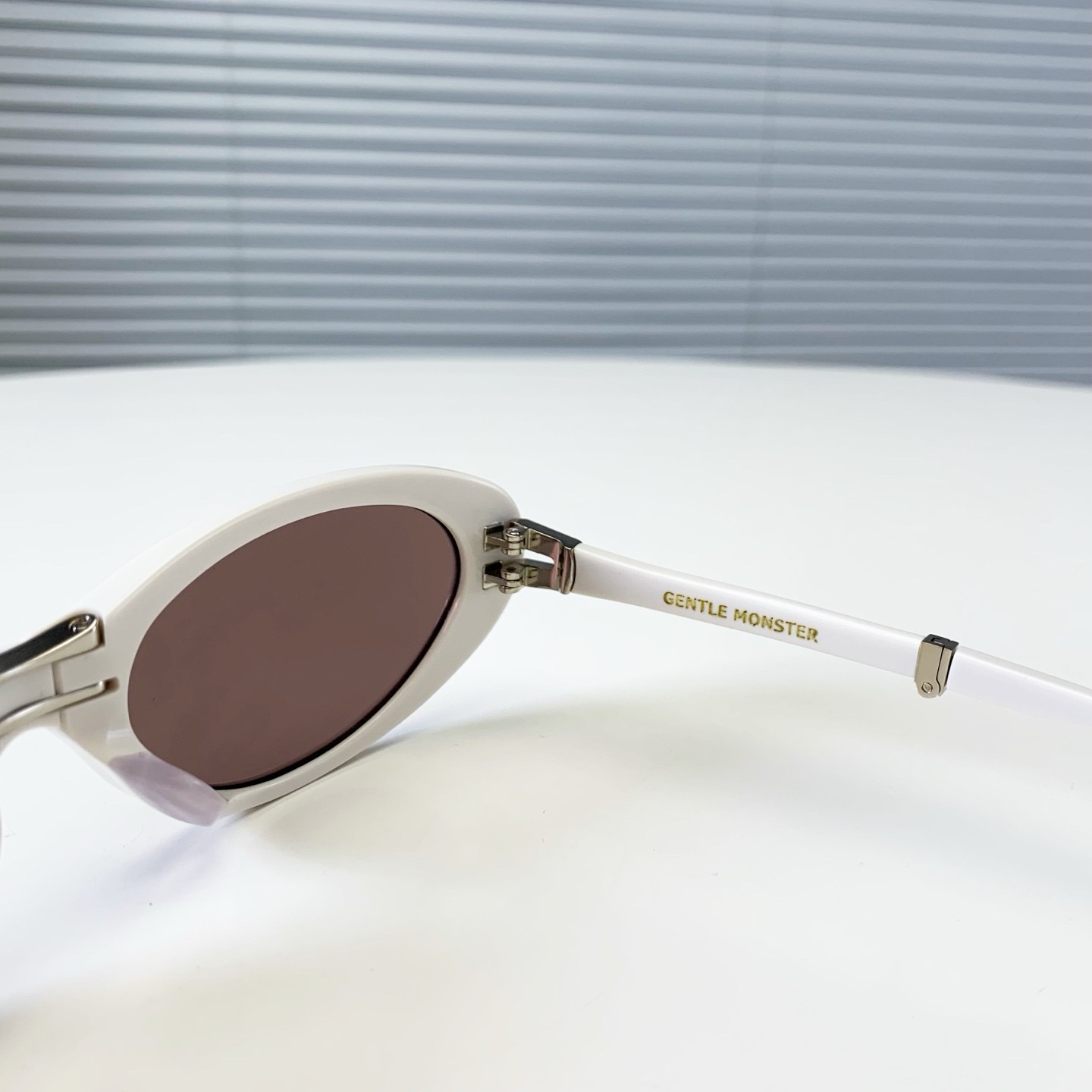 GENTLE MONSTER LOLANG White Brown 55口21-132 Sunglasses New w/ Case