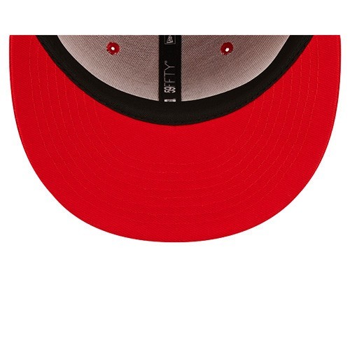 New Era Anaheim Angels Scarlet Fitted Hat MLB Basic Solid Color Red on Red Cap