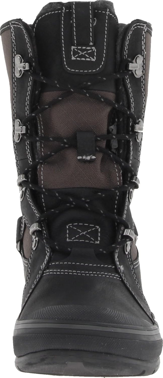 Clarks Water Proof Snow Boots Womens Muckers Squall Leather Black Size:5 M