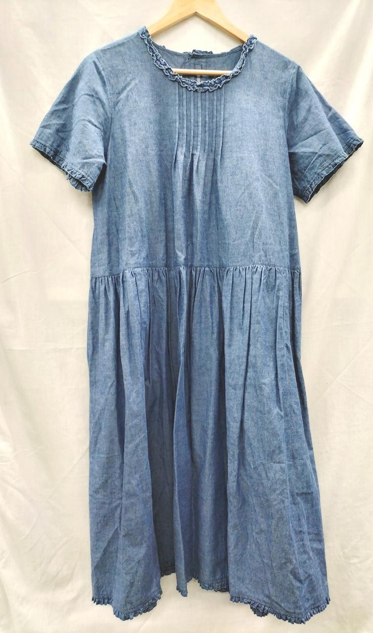 Pink House Denim Dress, Women’s Casual,Size M, 42″ Length, 20″ Bust