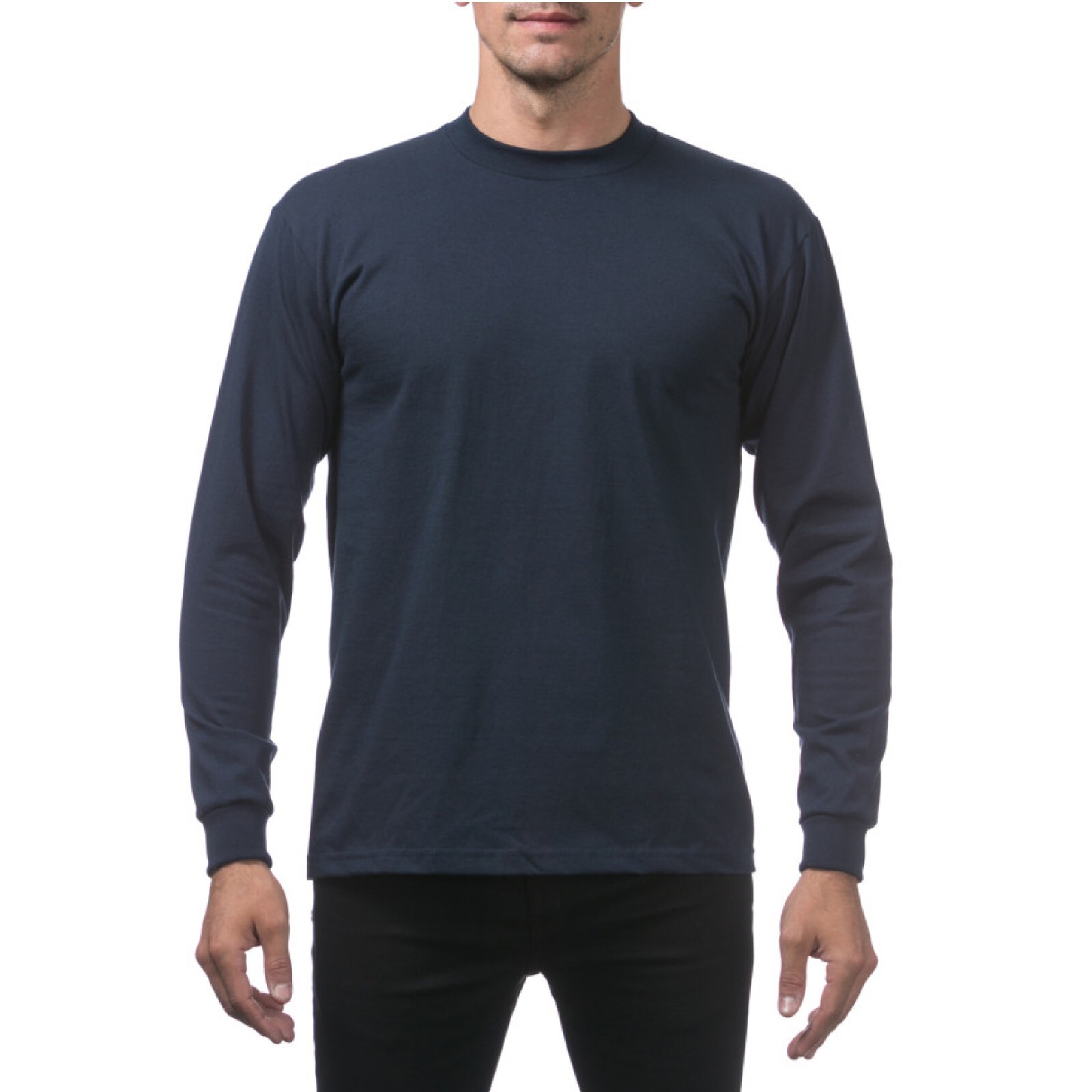 PROCLUB MENS HEAVYWEIGHT LONG SLEEVE T SHIRTS PRO CLUB CASUAL COTTON TEE SHIRT
