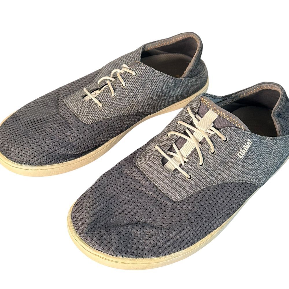 Olukai Nohea Moku Mens No Tie Boat Shoes Size 9 Quick Drying Slip On Beach