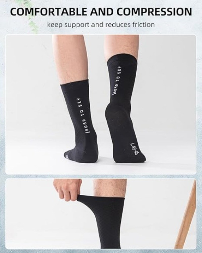 ROCKBROS Cycling Socks Breathable Wicking Athletic Compression Road to Sky Socks