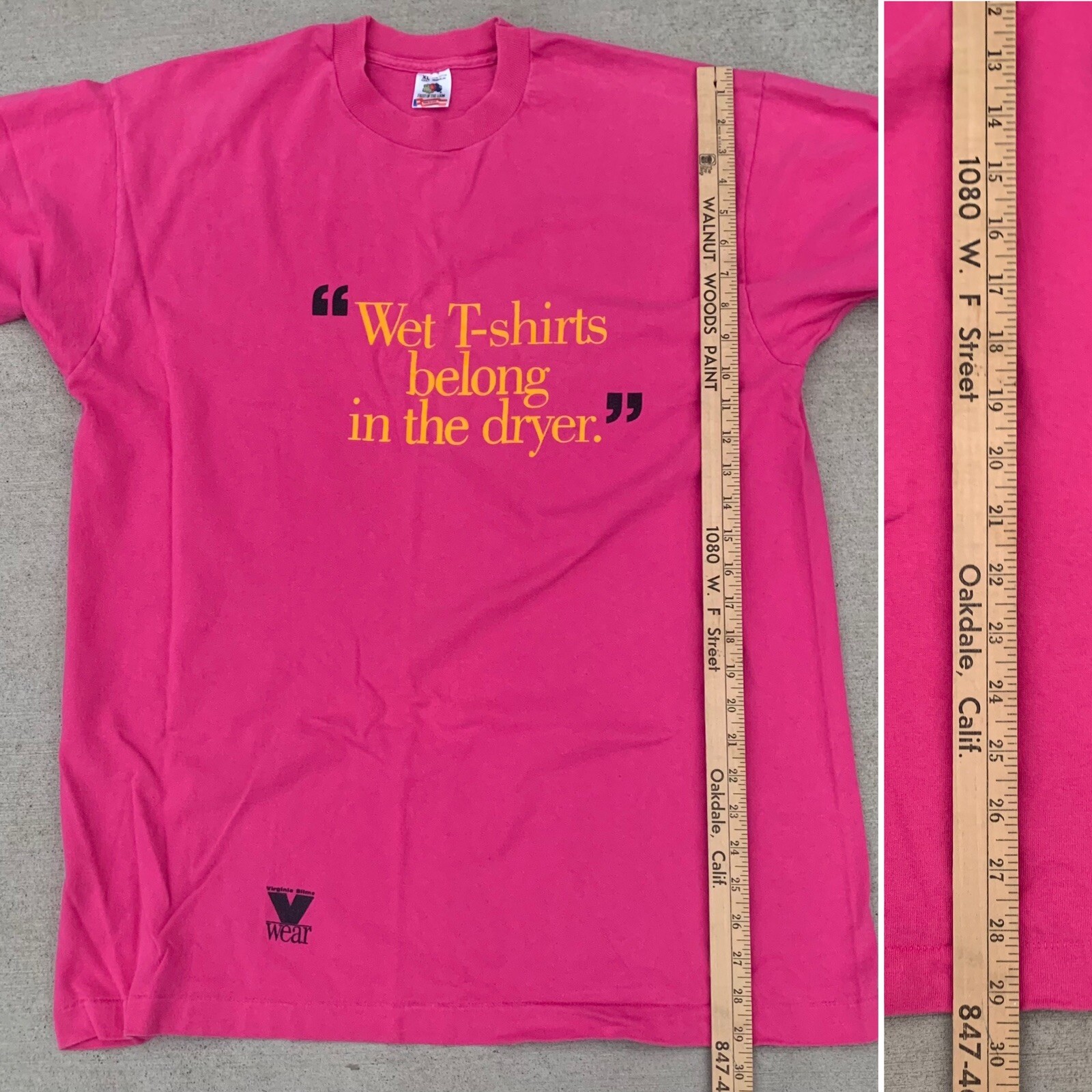 Vintage Wet T-shirts belong in the dryer. Virginia Slims V wear t shirt Size XL