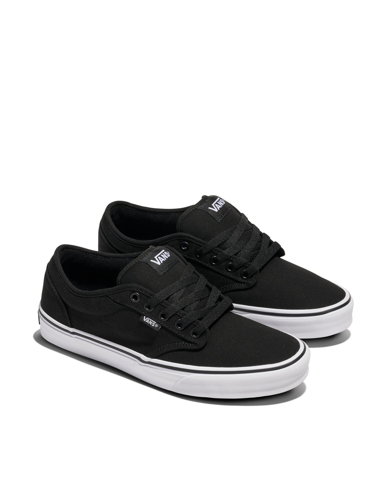 Vans Mens Atwood Sneaker, Canvas Black/White, 11.5