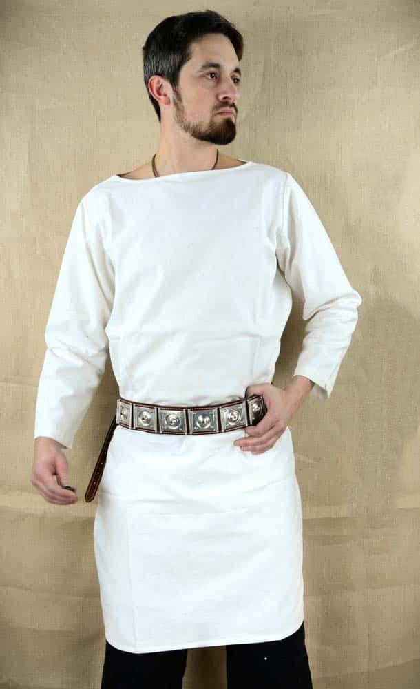 Roman Cotton Tunic – White – Deepeeka