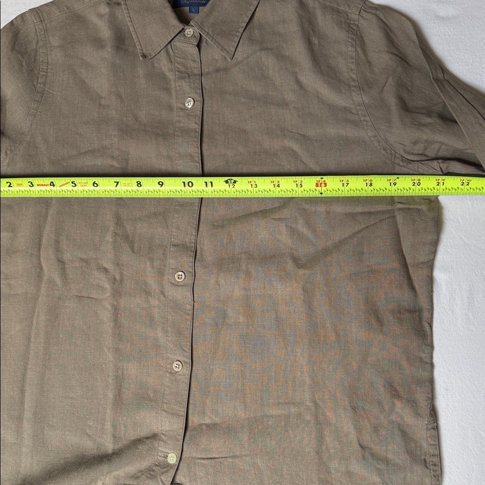 Faconnable Beige 100% Linen Shirt