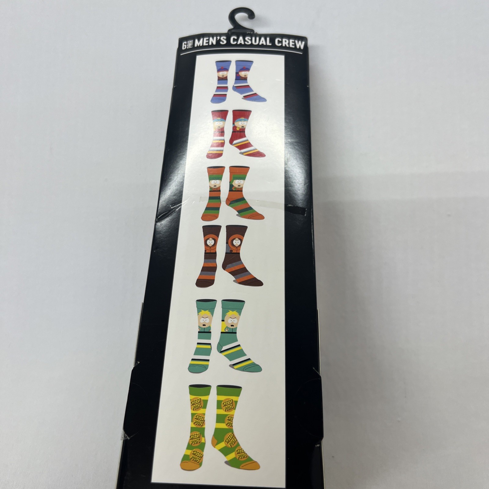 South Park 6 Pair CREW SOCKS Men Size 8-12 Bioworld NEW