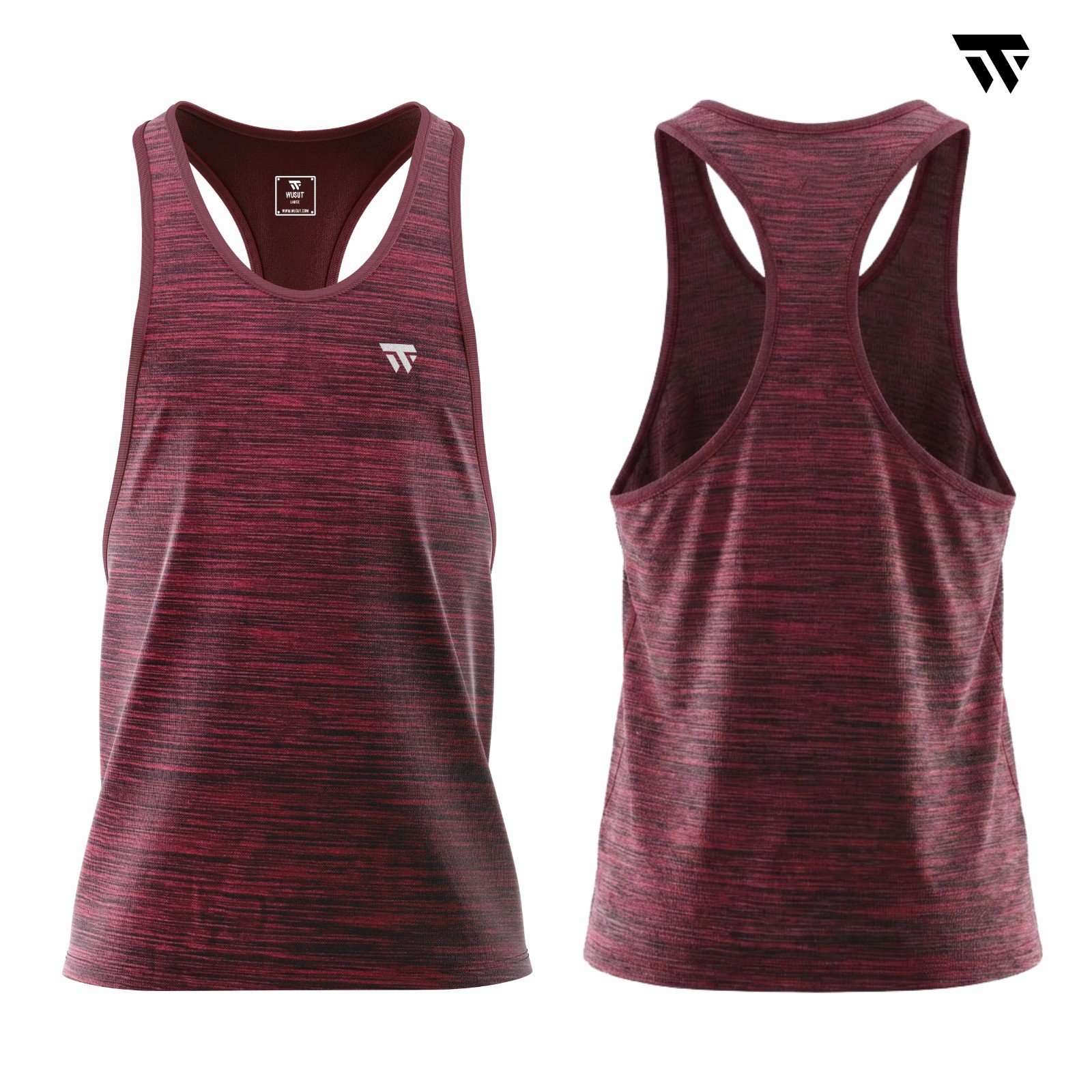 Men’s Gym Stringer Vest Tank Top Bodybuilding Muscle Workout Training Maroon