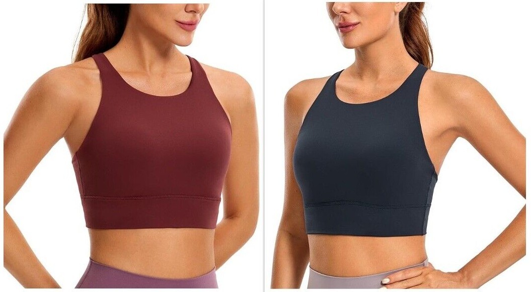 CRZ YOGA Women’s Bra, Womens Butterluxe Strappy Back Longline Sports Bra, 205