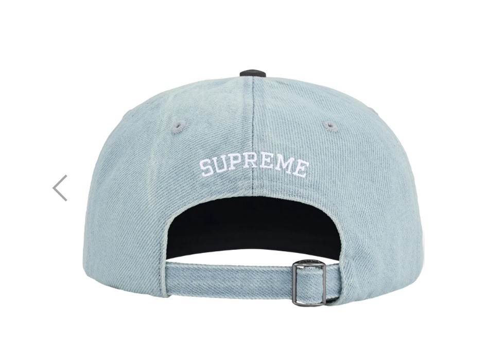 Supreme Pigment Coated 2-Tone S Logo 6-Panel Denim Cap FW25 Adjustable HatSuprem