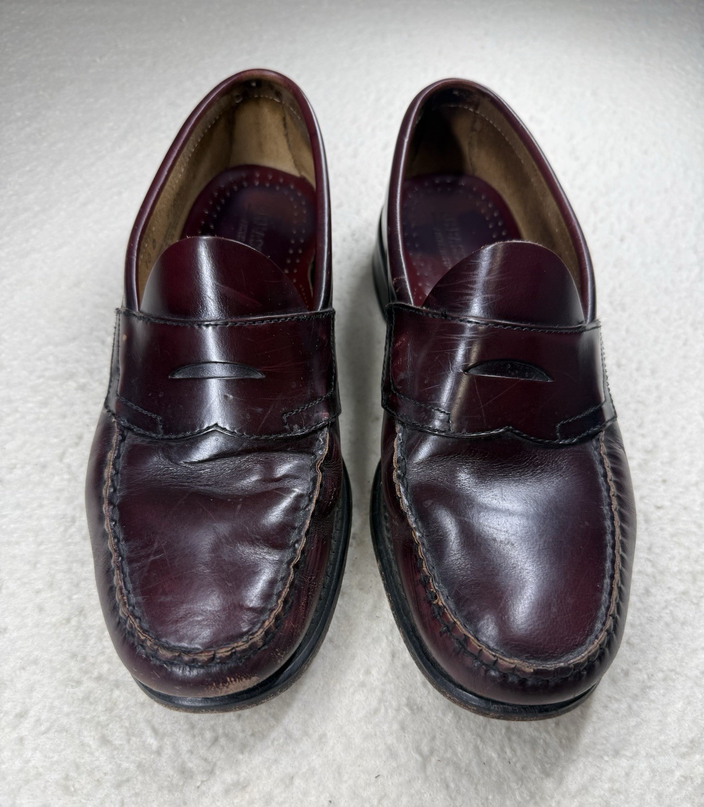 G.H. Bass Weejuns Penny Loafers Mens 10 D Burgundy Leather Slip On Classic