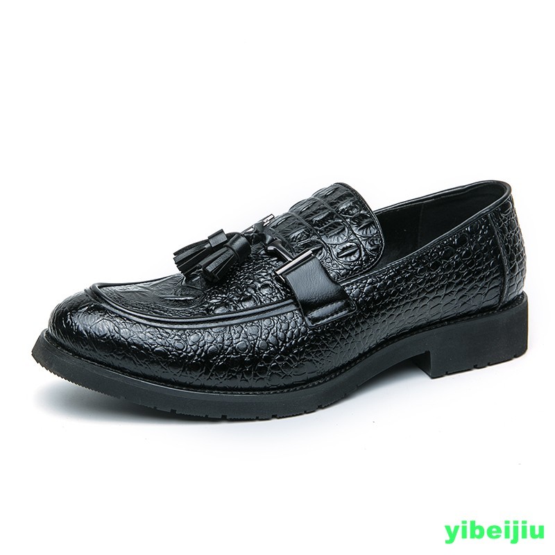 Men Business Alligator Crocodile Pattern Leather Shoes Tassel Oxford Fashion Man