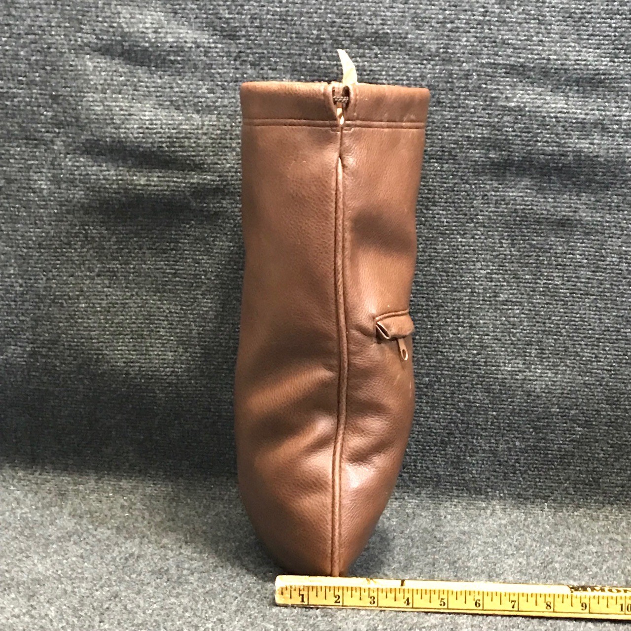 Braun Büffel Design Germany Brown Leather Shoe Bag Drawstring Pouch Travel Bag