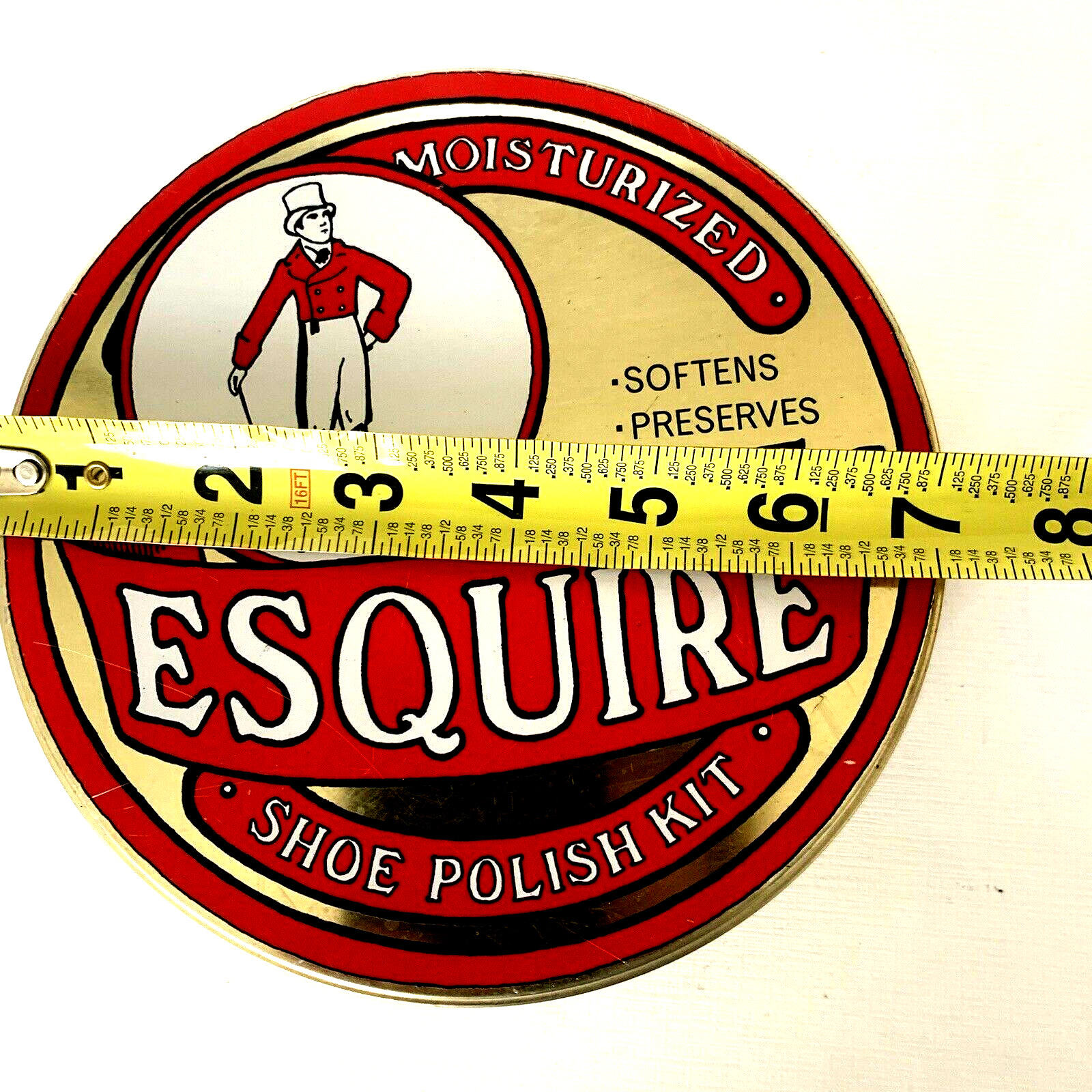 Vintage Esquire Shoe Polish Tin Advertising Collectible Made in England