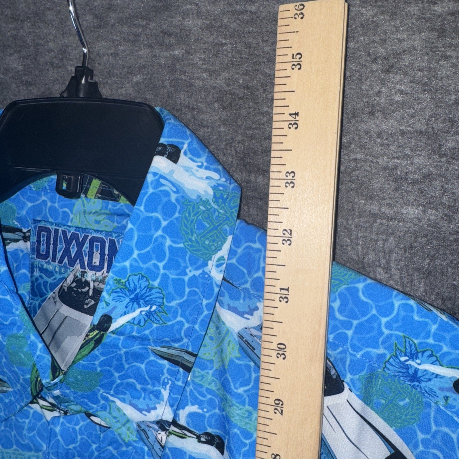 Dixxon X Eliminator Boats Men Party Shirt Short Sleeve Button Up Stretch XL NEW