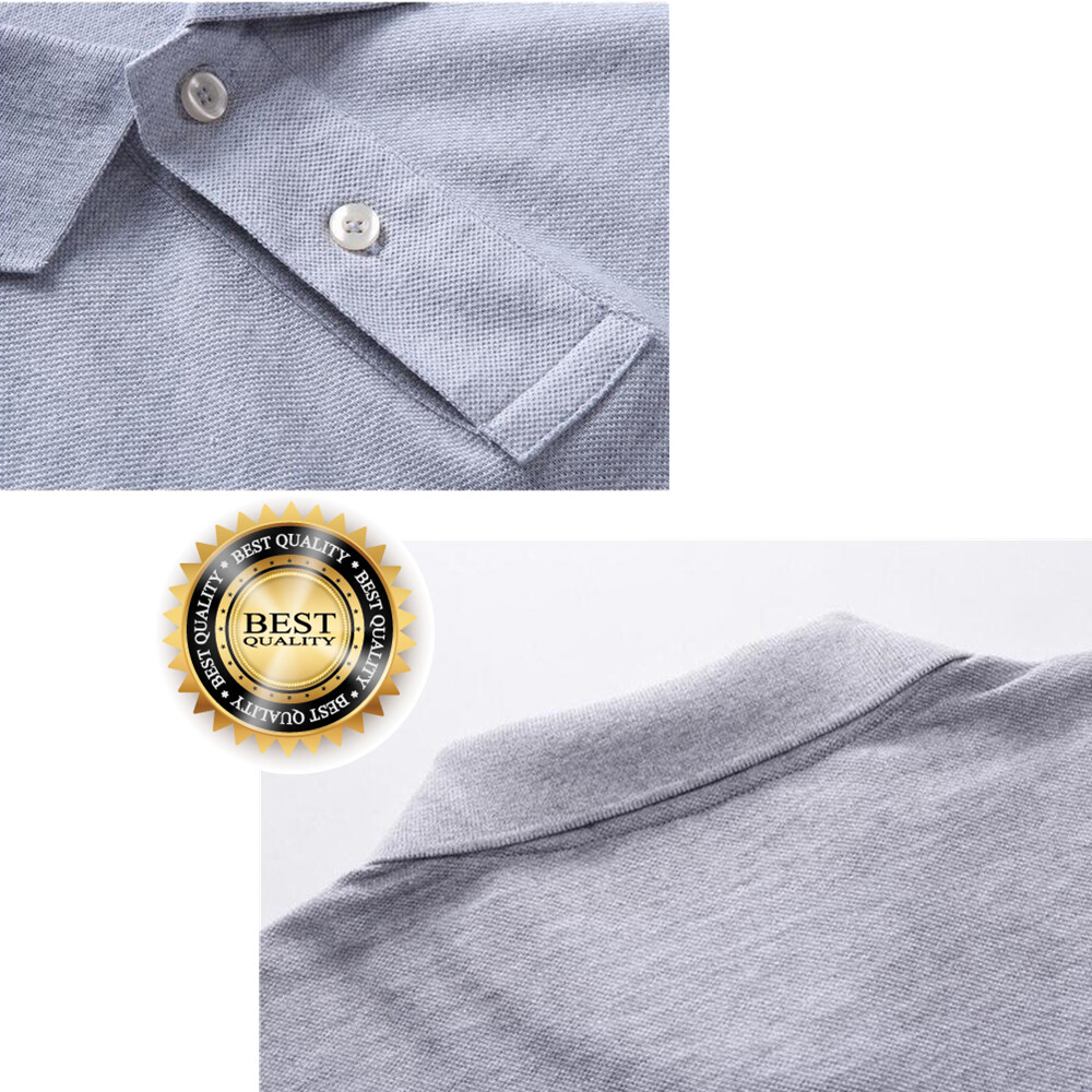 Men’s Polo Shirt Dri-Fit Quick-Dry Golf Sports Tee Cotton Jersey Plain T Shirt
