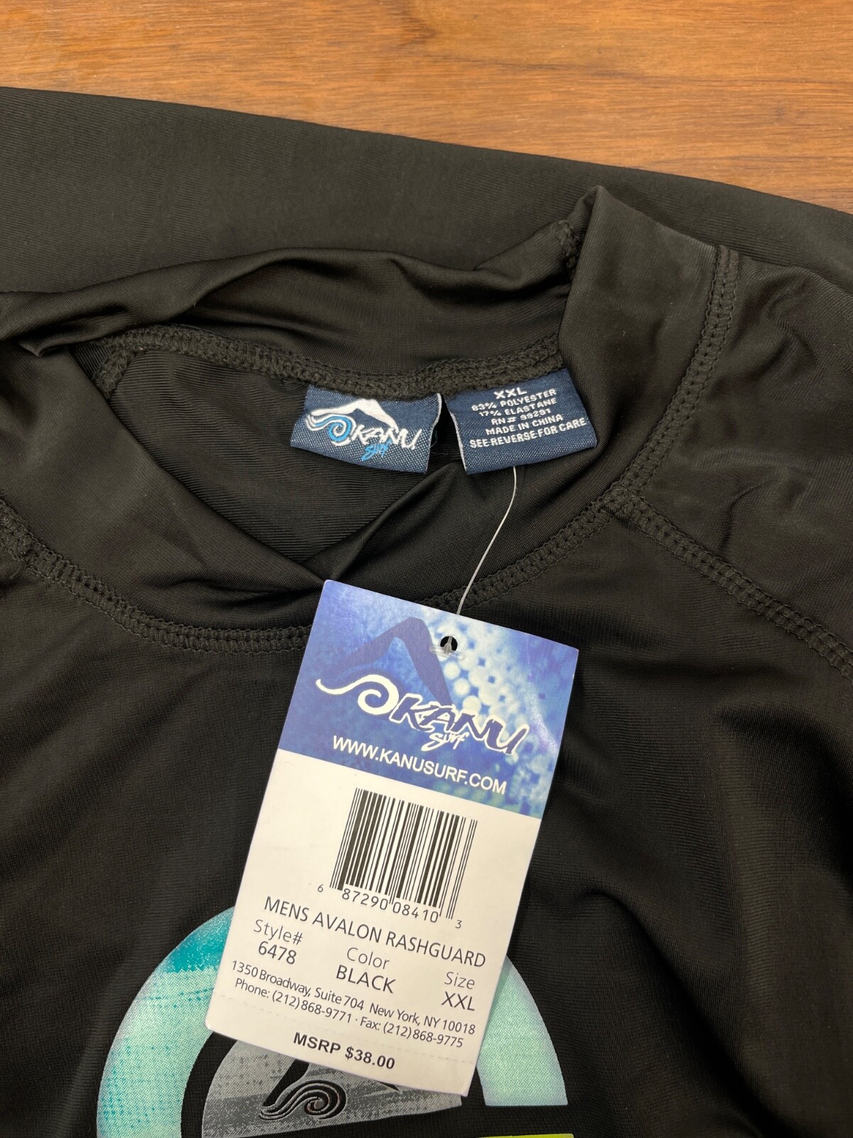 NWT Kanu Surf Rash Guard Avalon Swim Short Sleeve Men’s SZ XXL MSRP $38.00 NWT
