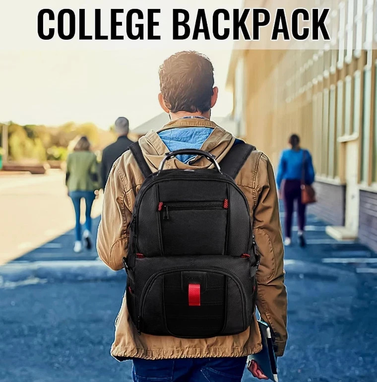 50L Extra Large Travel Backpack – Water Resistant Laptop Bag with Shoe Compartme