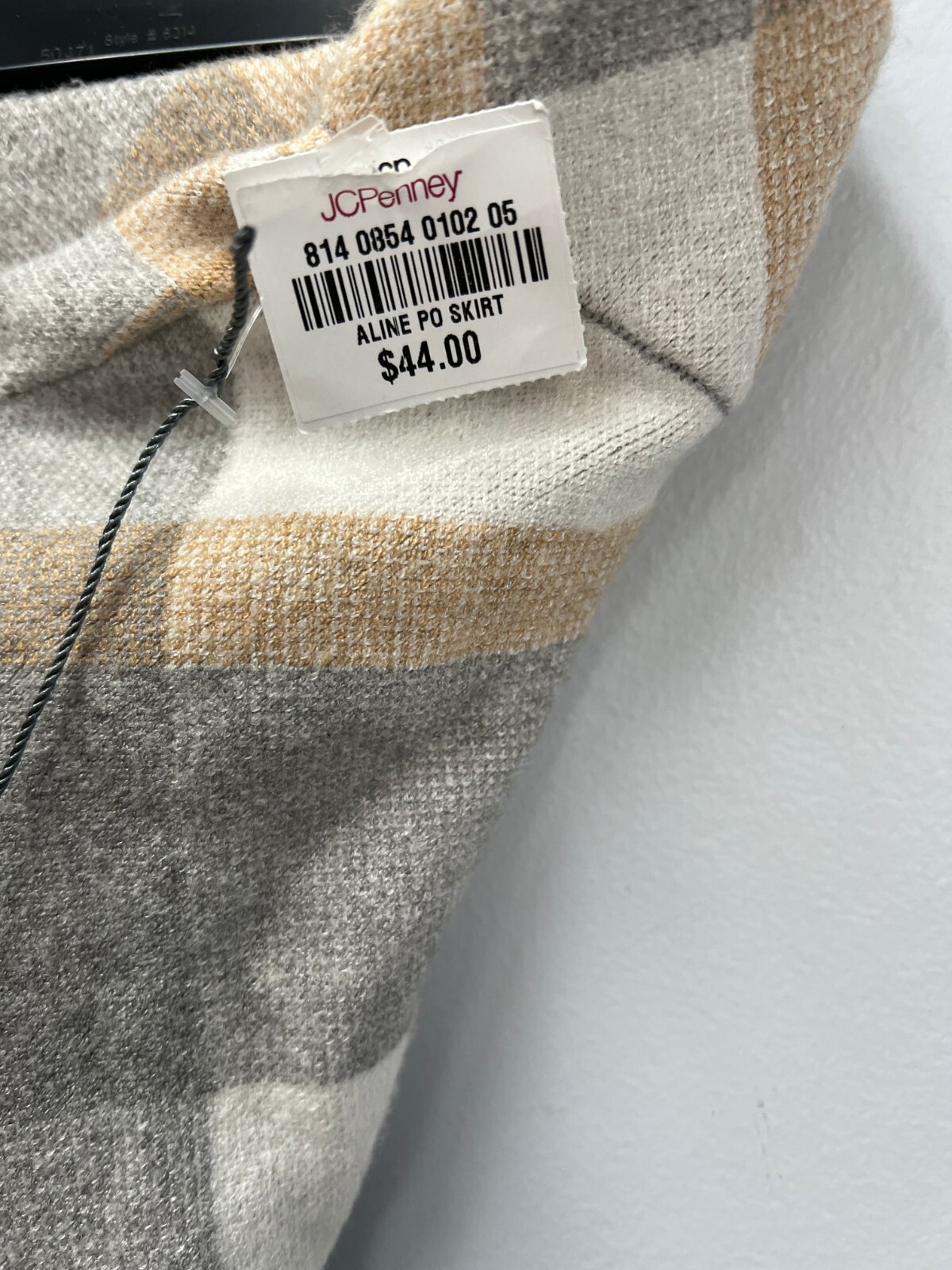 Liz Claiborne Gray, Beige, White Plaid A-line Skirt Women’s Size XL