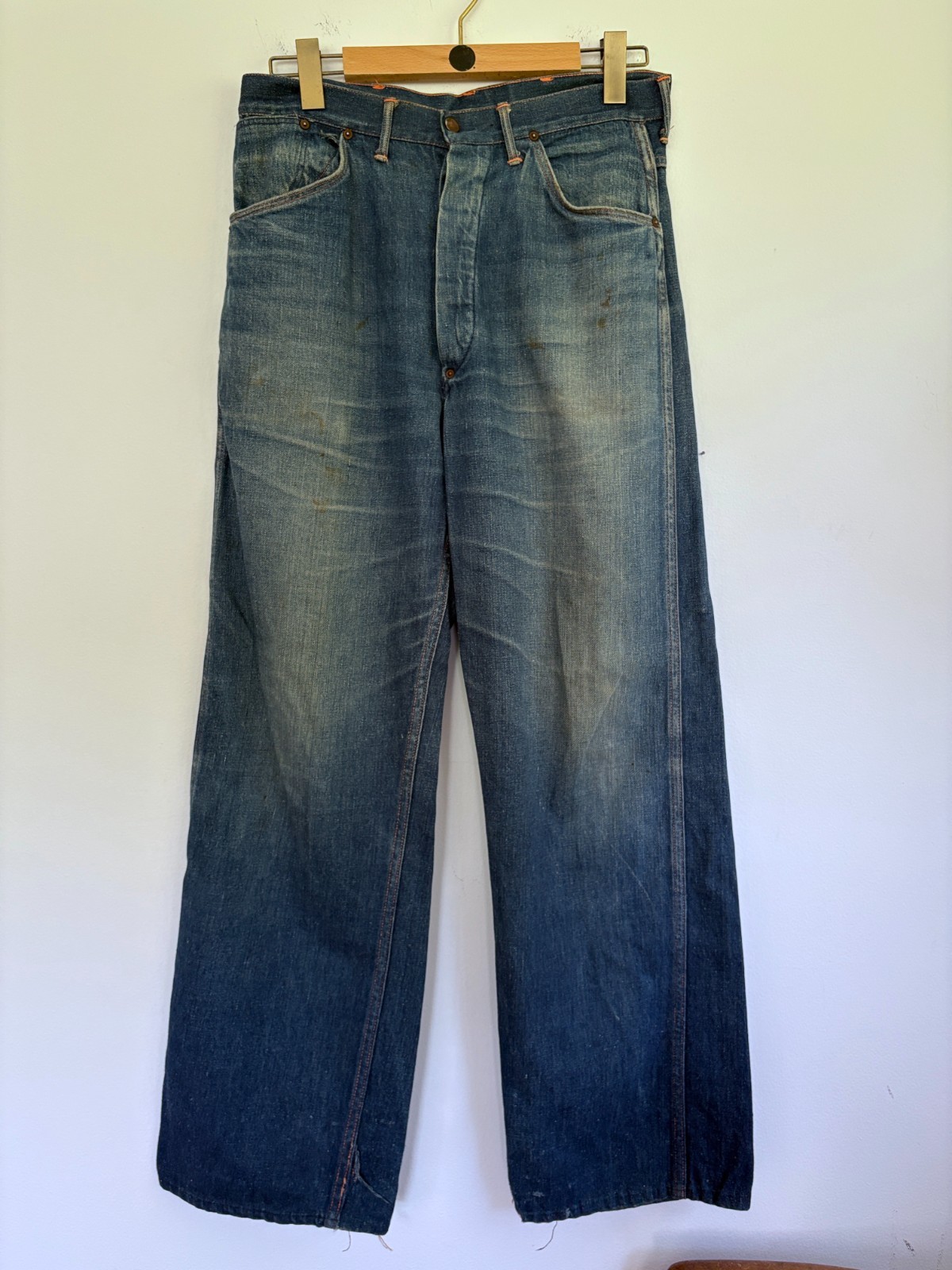 Vintage 1930s 40s Buckle back jeans