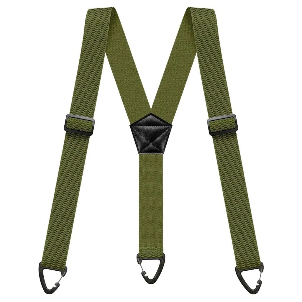 Heavy Duty Elastic Suspenders for Men Trouser Pants Braces Strap Work Belt