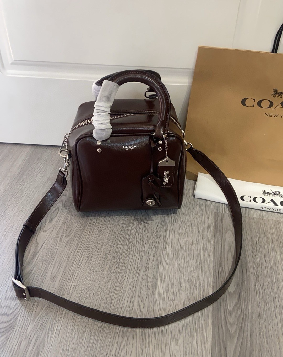 COACH Cube Rogue Bag 20 Shoulder Bag Maple CBH04 Outlet NEW leather