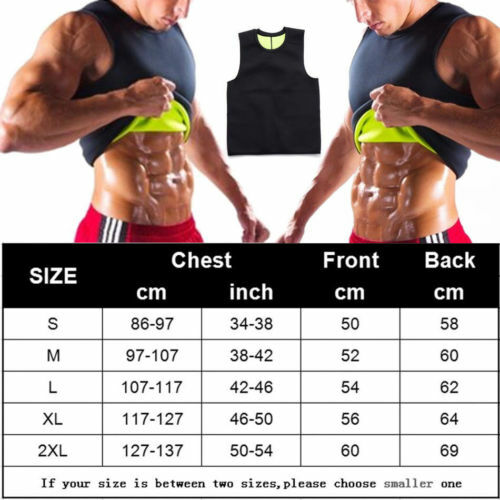 Gynecomastia Compress Tank Top Men Slim Body Shaper Vest Athletic Shirt Sauna NW