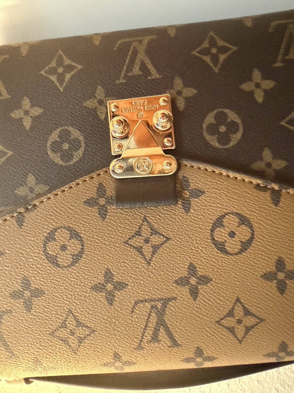 Louis Vuitton Monogram Pochette Metis Brown Top Handle Crossbody Adjustable