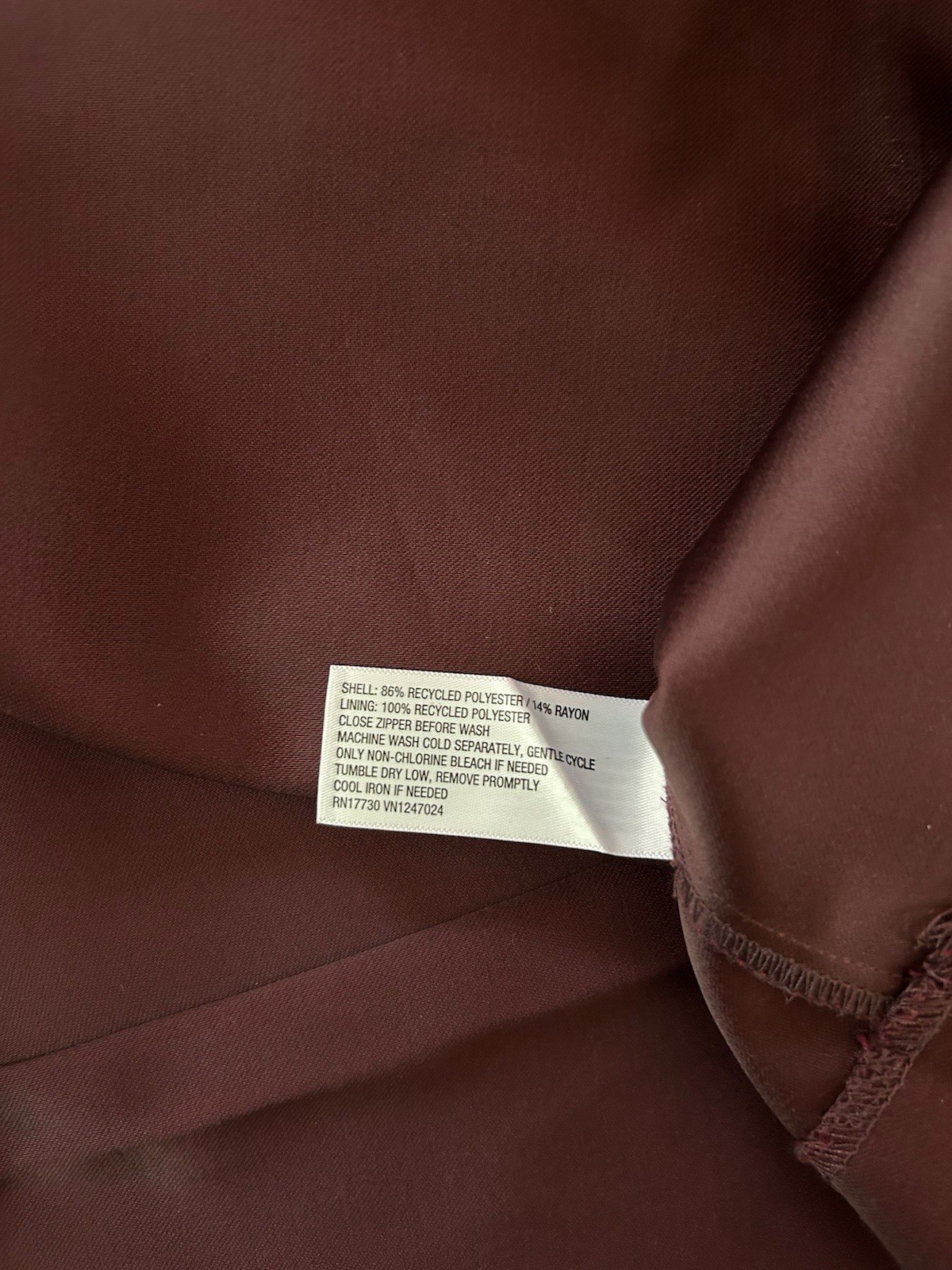 Women’s Satin Mini Dress A New Day Wine Red Classic Dark Academia Sz 14 Vamp