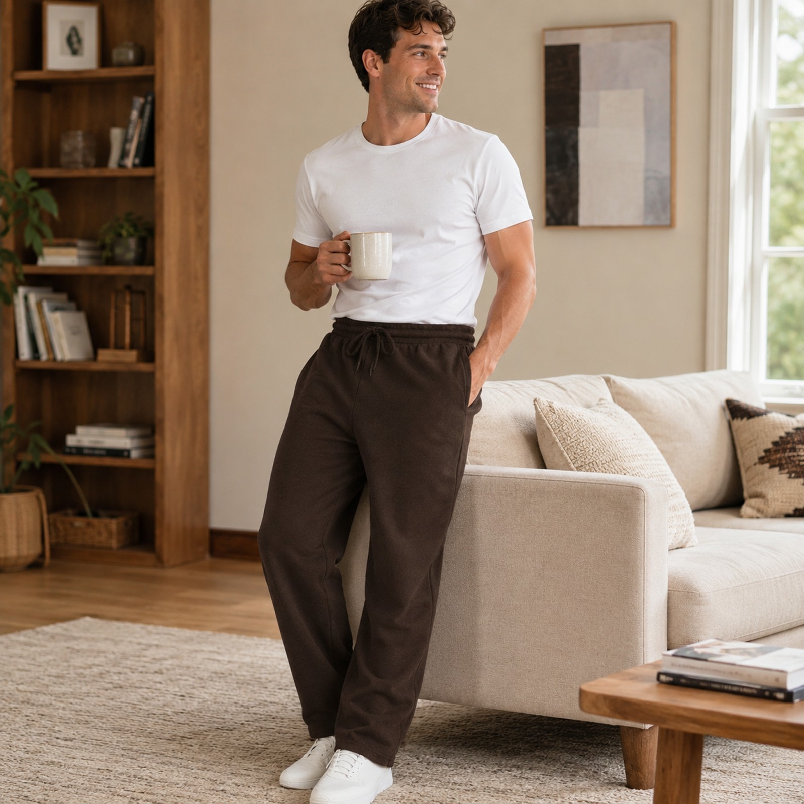 Men’s Classic Heavyweight Fleece Sweatpants with Open Bottom (S-3XL) – Free Ship