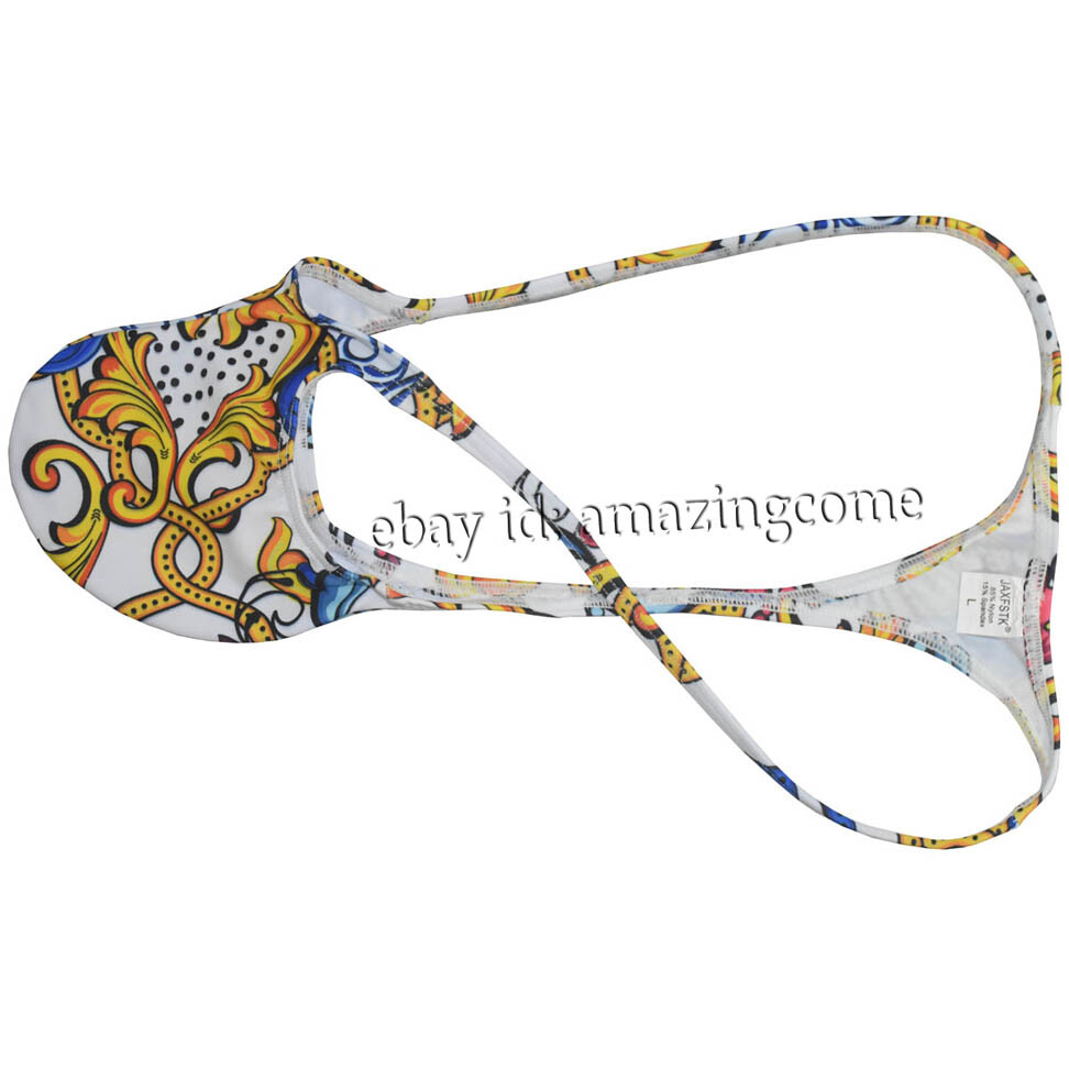 Mens String Thong Contoured Pouch Grape Smugglers Floral Micro Bulge T-back Slim