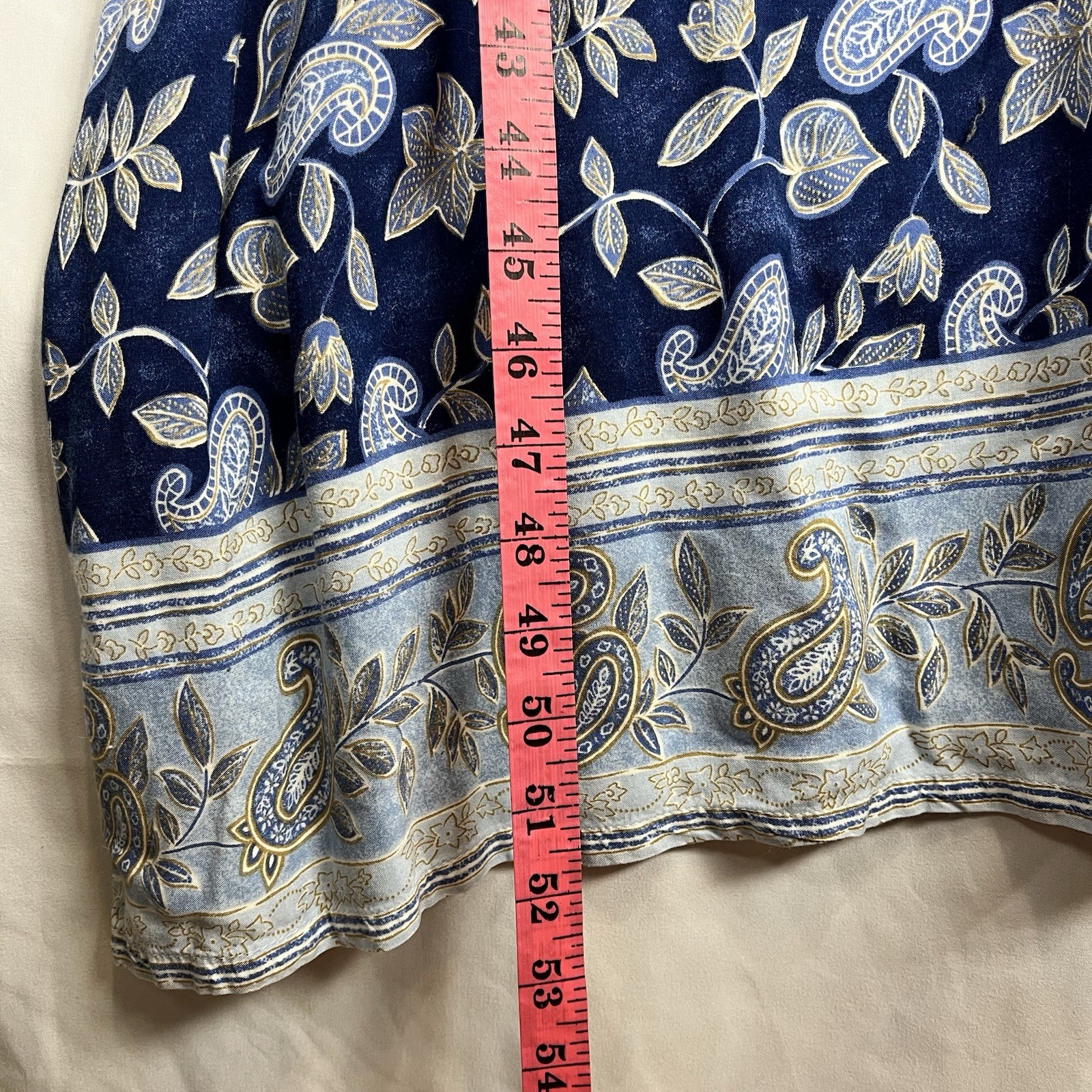 Blue Floral Paisley Maxi Dress Sleeveless Lightweight Plus Size 20
