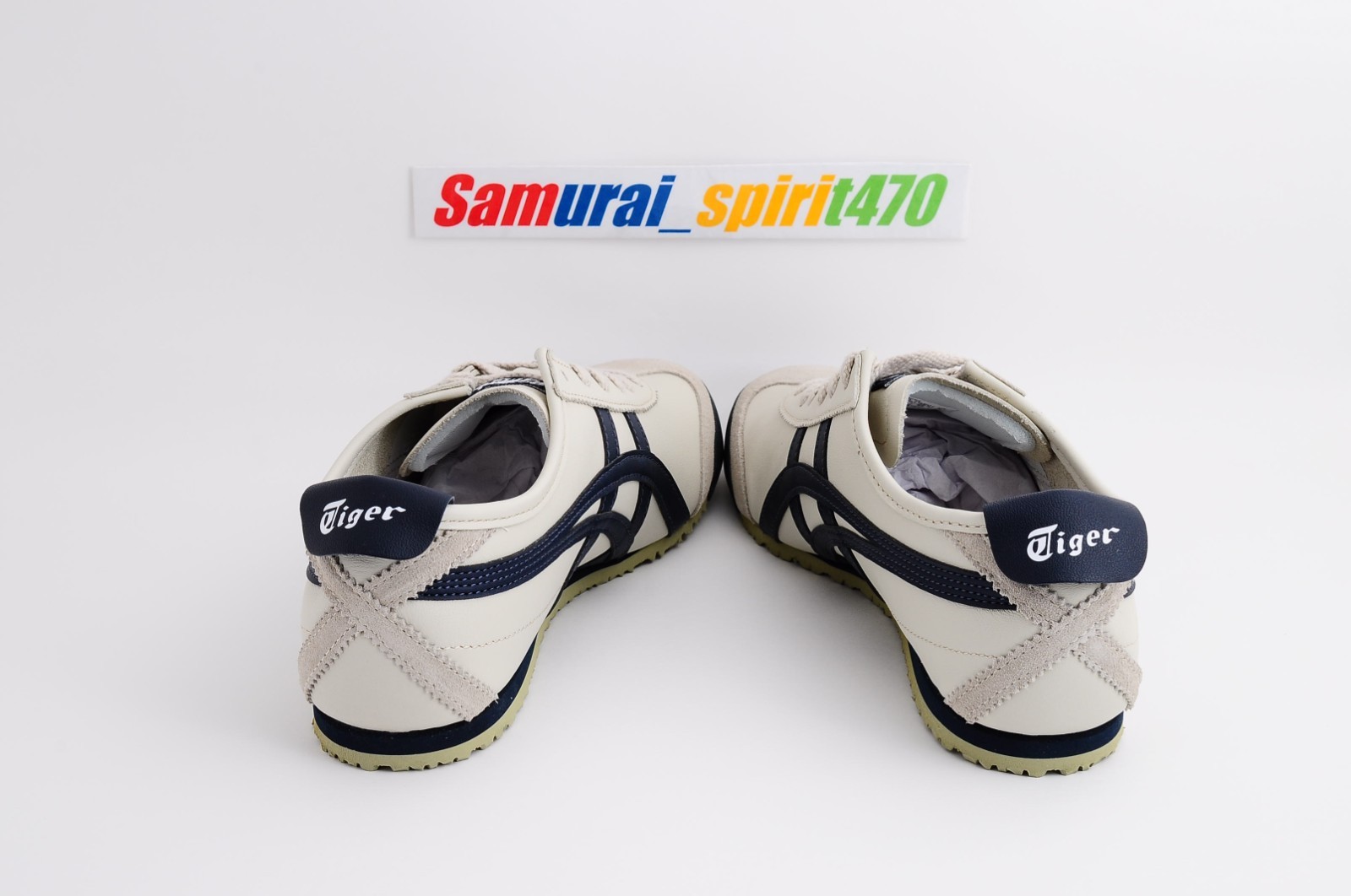 Onitsuka Tiger Genuine MEXICO 66 1183C102 BIRCH /PEACOAT US Buyer No Import duty