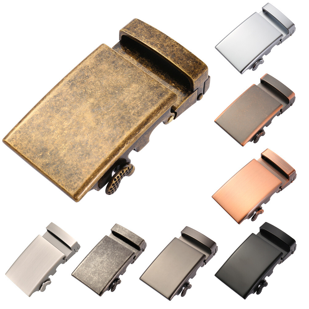 Classic Men’s Automatic Slide Buckle Replacement Rectangle Ratchet Belt Buckle