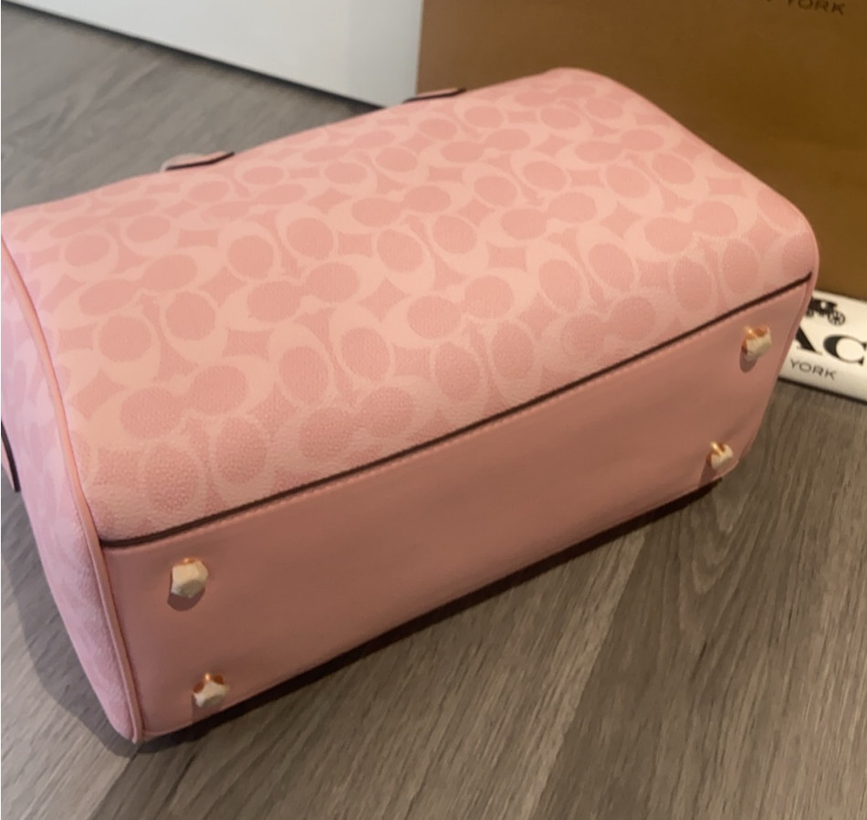Coach Rowan Large Satchel Bag In Signature Canvas CAO77 /powder pink