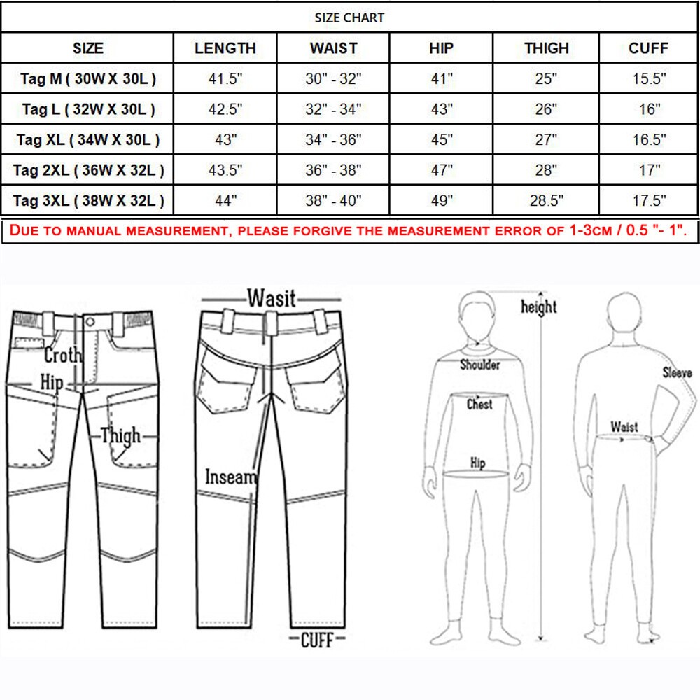 Men’s Work Pants Cargo Pants Lightweight water resistant comfort Trousers
