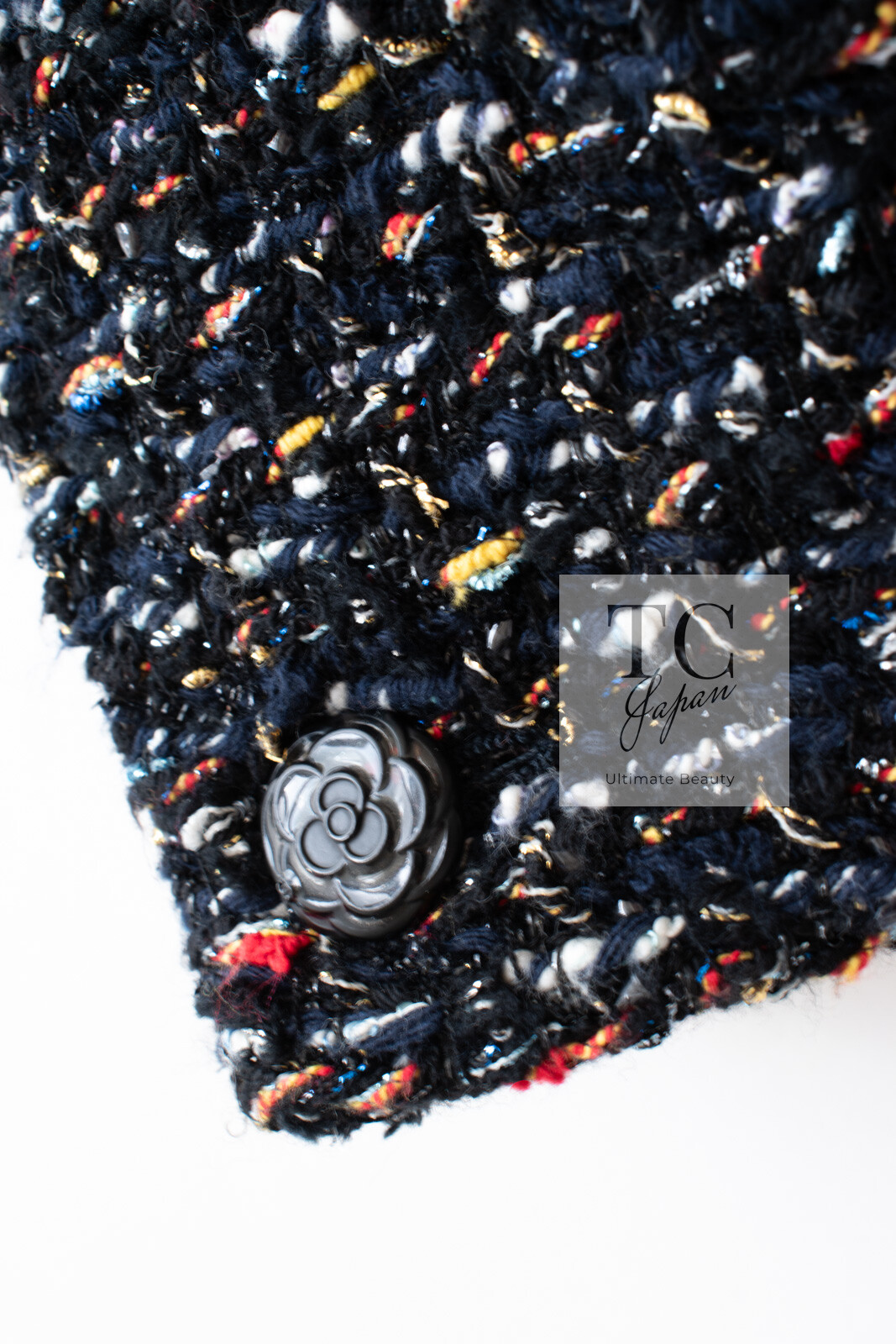 $4.8K CHANEL 15A Black Multicolor Cotton Zipper Fantasy Tweed Jacket 40 US8