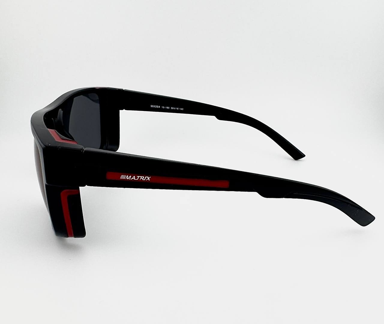 MATRIX MX064 Polarized Sunglasses Men Women Glossy Black Shield UV400 Driving