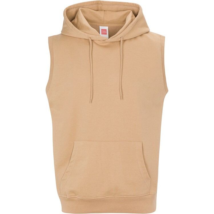 Mens Workout Hoodie Sleeveless Muscle Tank Top Gym Pullover Hooded Sweatshirt