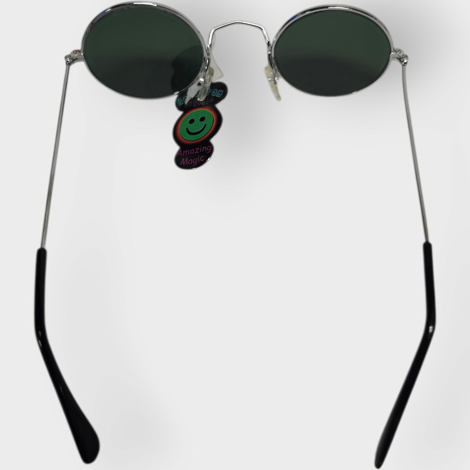 NEW 90s ROUND CRAZY EYES Hologram Sunglasses, Unworn Original Vintage Glasses