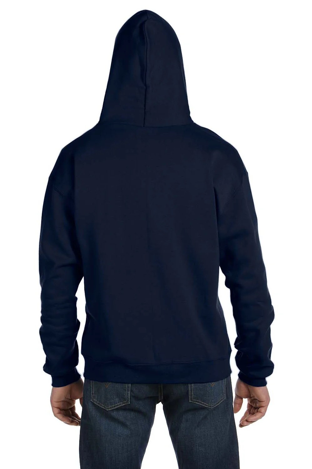 Champion Powerblend Double Dry Action Fleece Full Zip Hoodie Navy Blue Size L