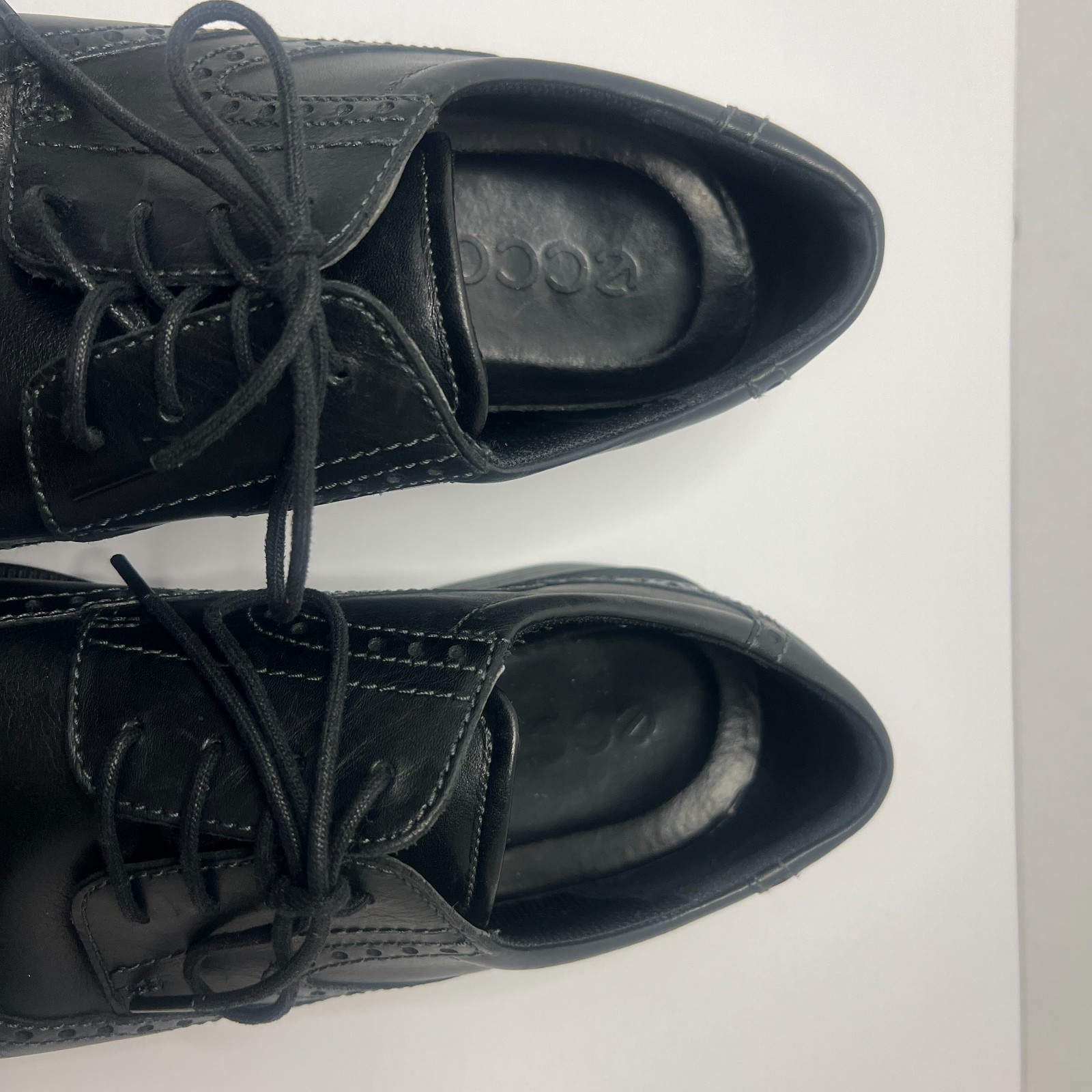 ECCO Metropole London Wingtip Oxford Shoes Men’s Sz 44 US 11 Black New Brogue